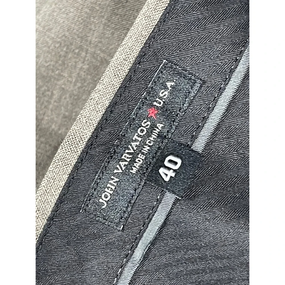 John Varvatos USA Mens 40x29 Bedford St-T Brown 100% Wool Dress Pants NWT $198